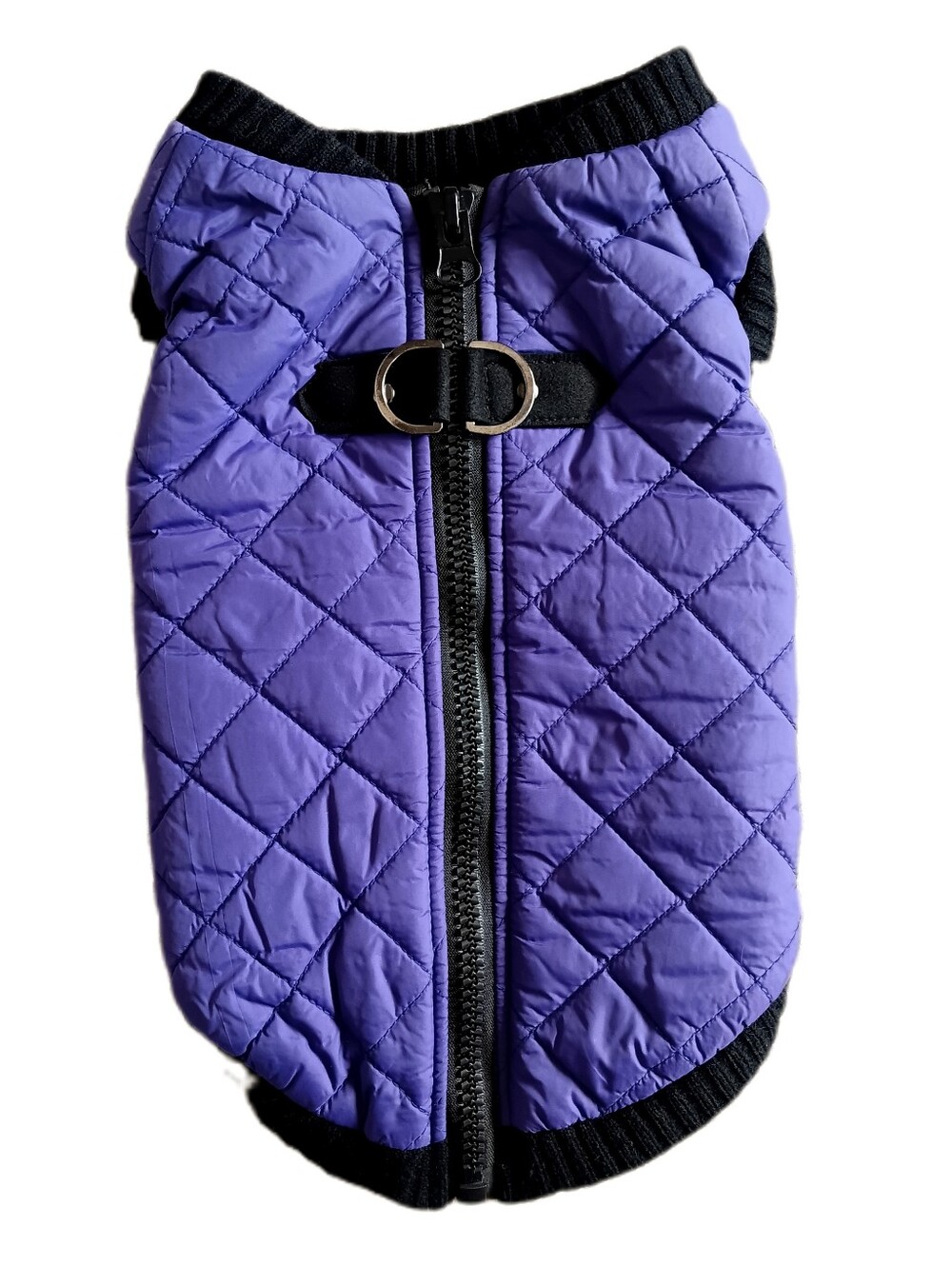 💜🖤 Gooby Dog Puffer Vest Quilted Jacket Large Purple Water Resistant Pet